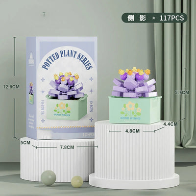 Bouquet Flower Mini Diy Building Block Toys for Children Bricks Blocks for Adults Constructor Micro Bricks Construction Set Gift by Smarsty