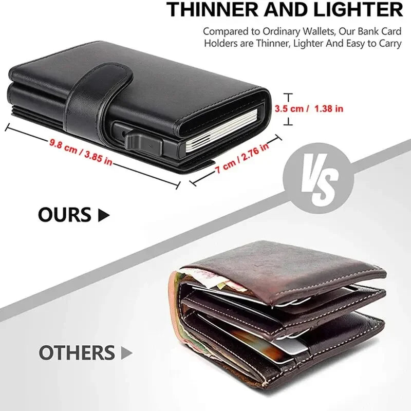 Rfid Microfiber Leather Men Wallets Fashion Card Holder Trifold Wallet Money Bags Smart Slim Thin Coin Pocket Wallet Purse - Smarsty