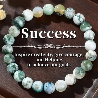 Dendritic Agate Stress Relief Crystal Bracelet - Smarsty