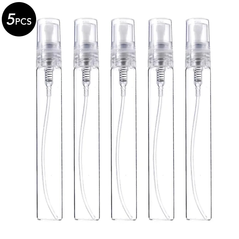Mini Clear Glass Perfume Bottles Portable Travel Set - Smarsty