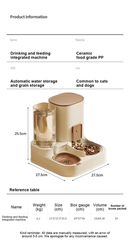 Automatic Cat Feeder with Water Dispenser Large Capacity - Smarsty