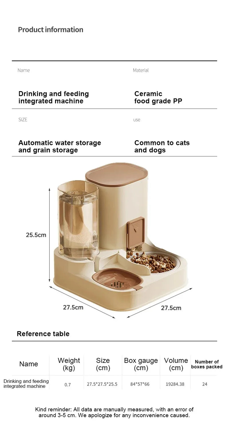 Automatic Cat Feeder with Water Dispenser Large Capacity - Smarsty