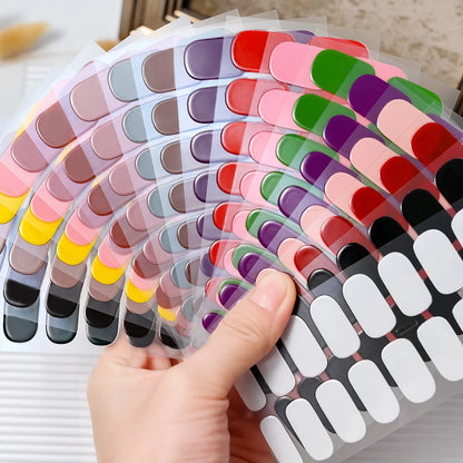 Long-Lasting Semi-Cured Gel Nail Stickers for Easy Application - Smarsty