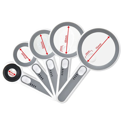 Rechargeable Handheld Magnifier with LED Light for Easy Reading - Smarsty
