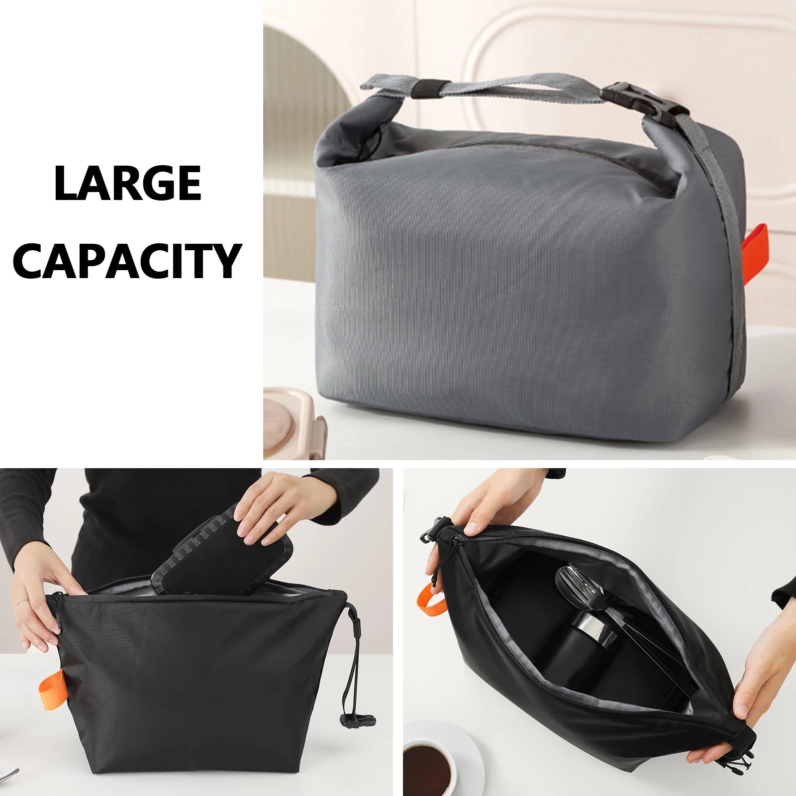 Insulated Lunch Bag Large Capacity Bento Tote For Office - Smarsty