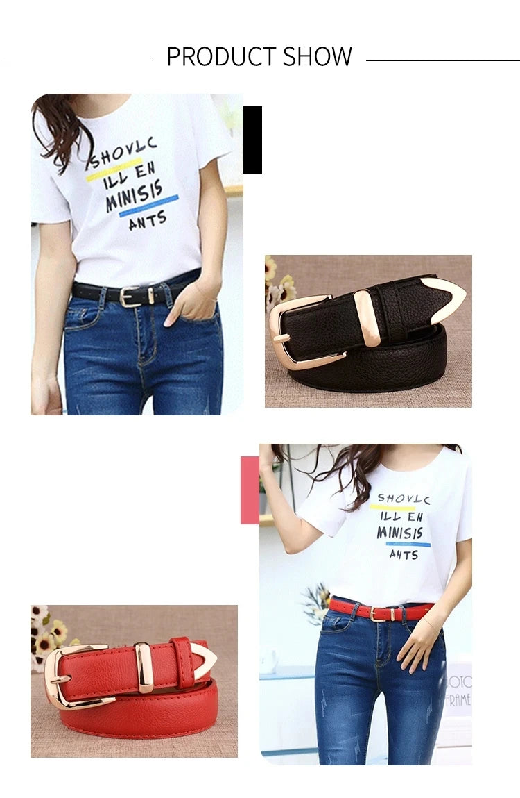 Women's Leather Trousers Belt High Quality Vintage Strap - Smarsty