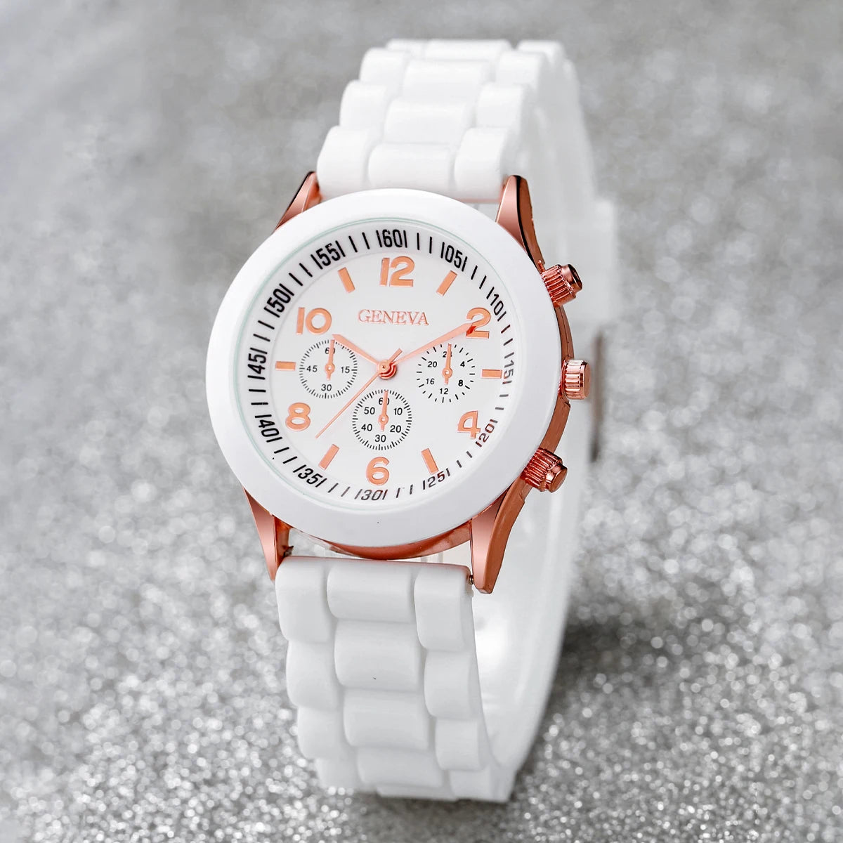 Women's Casual Silicone Band Quartz Watch Set - Smarsty