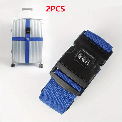 Luggage Strap Anti-theft Luggage Buckle  Password Adjustable Bundling Packing Baggage Belt Suitcase Trunk Belts Bag Accessories
