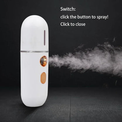 Mini Portable Humidifier Nano Mister Facial Steamer for Hydrated Skin - Smarsty