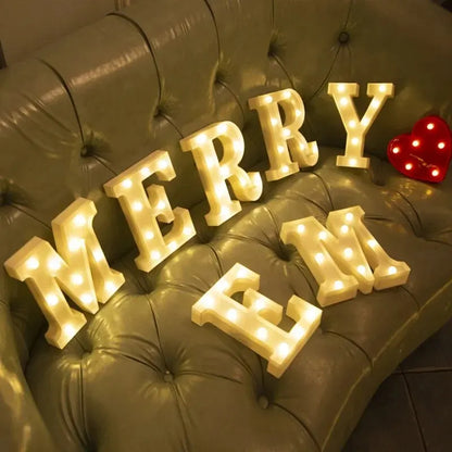 Colorful LED Letter Light for Weddings and Birthdays - Smarsty