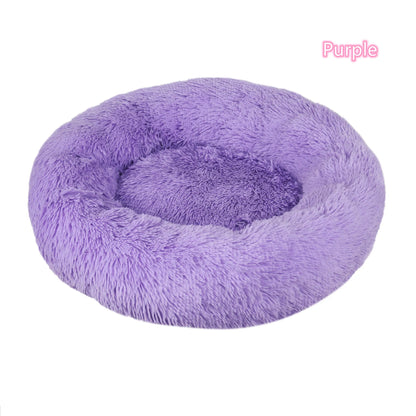 Super Soft Cat Bed Plush Donut Design for Comfort - Smarsty