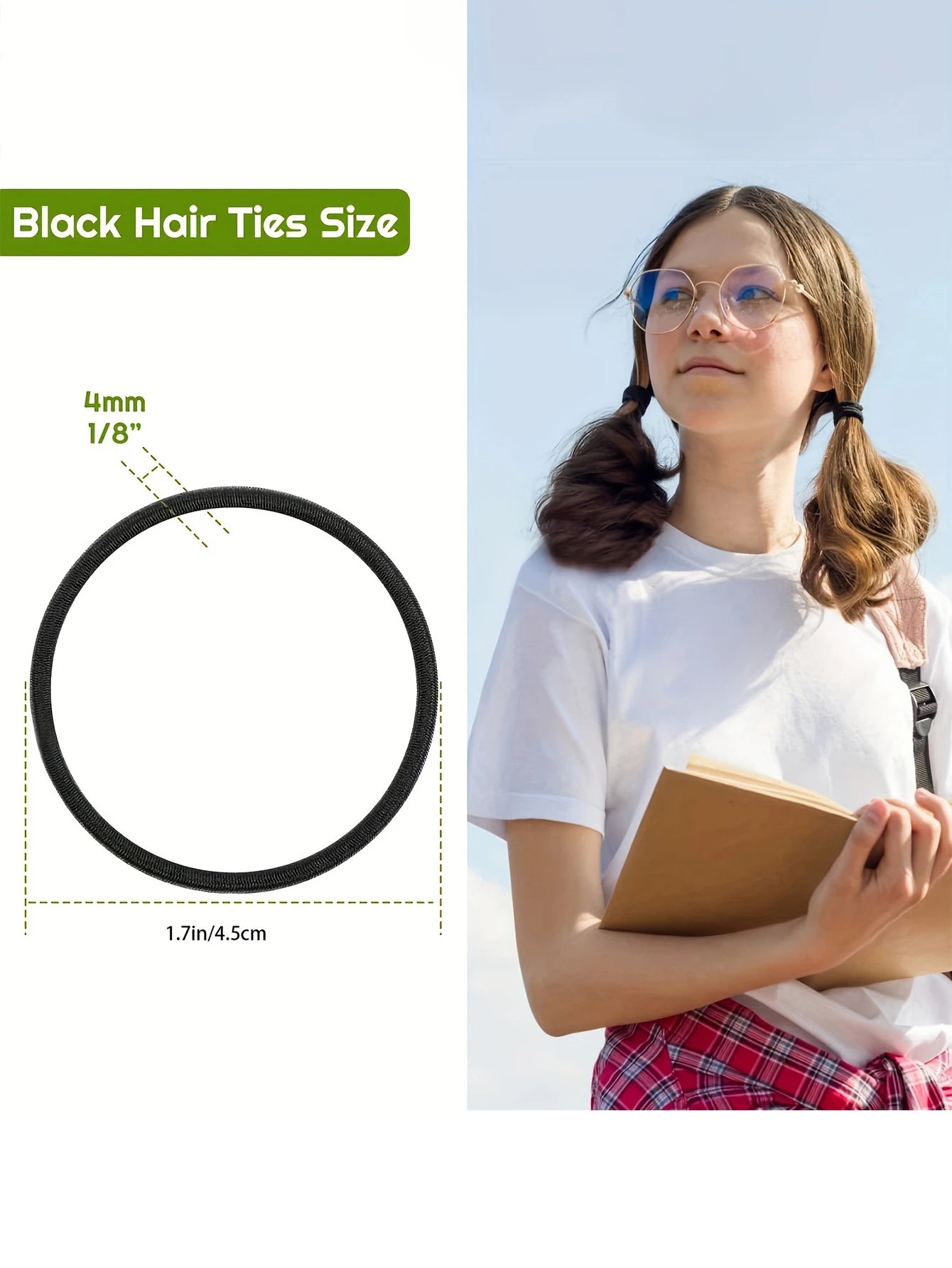 High Elastic Black Hair Bands Strong 50 Pack No Crease - Smarsty