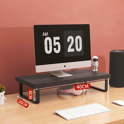 30/40/50cm Monitor Raised Shelf Office Laptop Bracket Desktop Computer Stand Desktop Rack Home Storage Holders Organizer by Smarsty