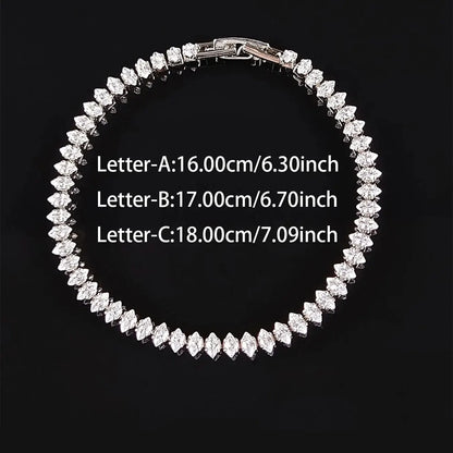 Luxury Silver Color Tennis Bracelet for Women - Smarsty