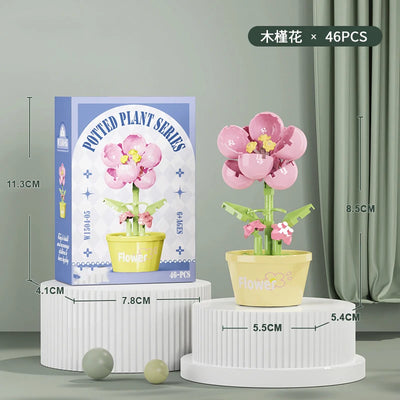 Bouquet Flower Mini Diy Building Block Toys for Children Bricks Blocks for Adults Constructor Micro Bricks Construction Set Gift by Smarsty