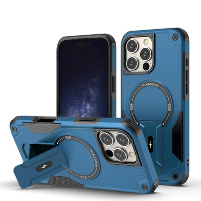 Armor Invisible Bracket for Magsafe Case For iPhone 17 16 15 13 14 12 Pro Max Plus 11 Magnetic PC Wireless Charge Holder Cover