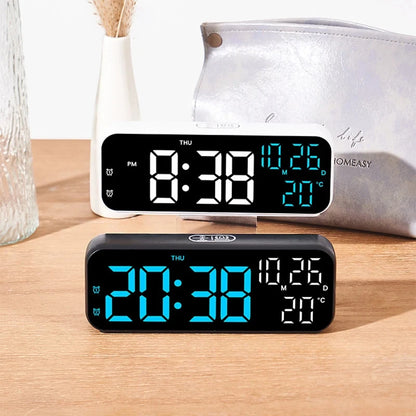 Voice Control Digital Alarm Clock with Temperature Display - Smarsty