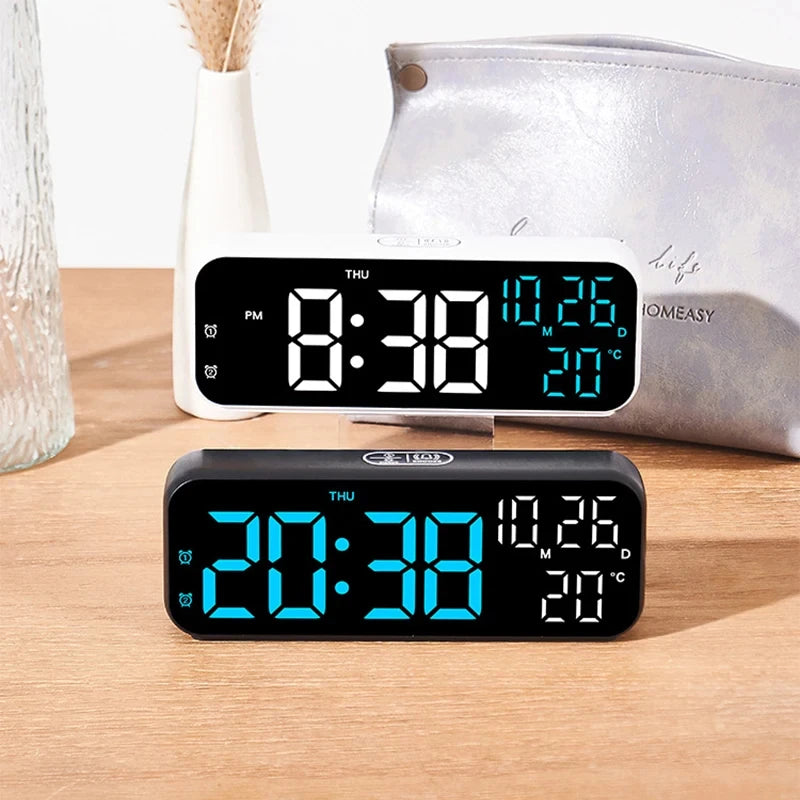 Voice Control Digital Alarm Clock with Temperature Display - Smarsty