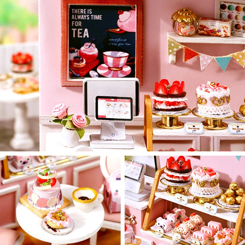 Mini Doll House DIY 3D Puzzle Assembly Building Model Toys Home Bedroom Decoration With Furniture Wooden Craft Gifts DollHouses by Smarsty