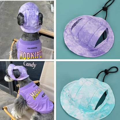 Cotton Cat Sun Hat With Ear Holes For Pets - Smarsty