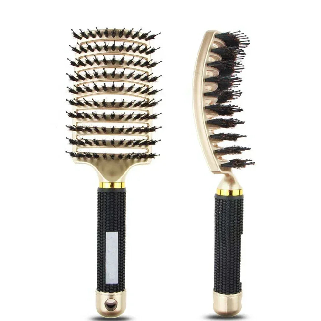 Boar Bristle Hair Brush for Scalp Massage and Detangling - Smarsty