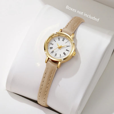 Fashionable Women's Quartz Watch with Leather Band - Smarsty