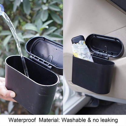 Portable Hanging Car Trash Can With Lid For Car Use - Smarsty