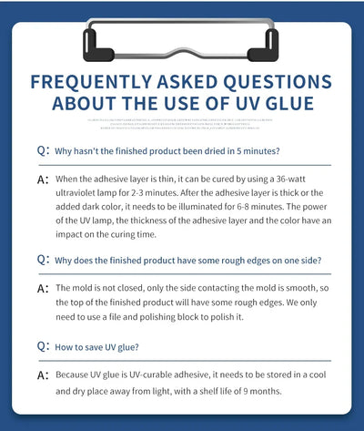 UV Resin Glue for DIY Jewelry, Epoxy Resin and UV Lamp High Transparency Fast Drying High Hardness, 20g, 50g, 100g, 250g, 1000g - Smarsty