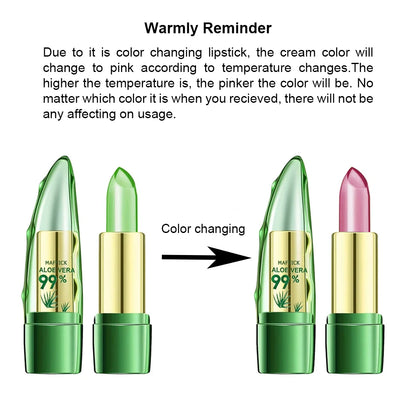 Aloe Vera Color Changing Lipstick for Long Lasting Moisture - Smarsty