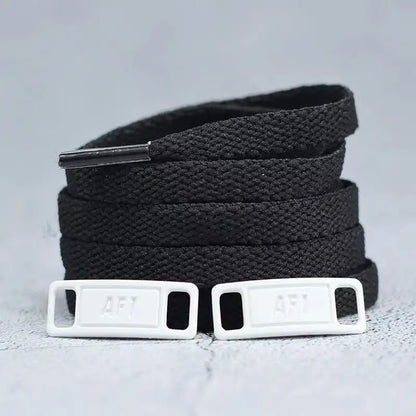4Pcs AF1 Shoelaces Black White Flat laces and Shoe Decoration Suit Sneaker Shoelace Air Force one Shoes Accessories - Smarsty