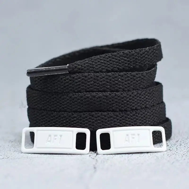 4Pcs AF1 Shoelaces Black White Flat laces and Shoe Decoration Suit Sneaker Shoelace Air Force one Shoes Accessories - Smarsty