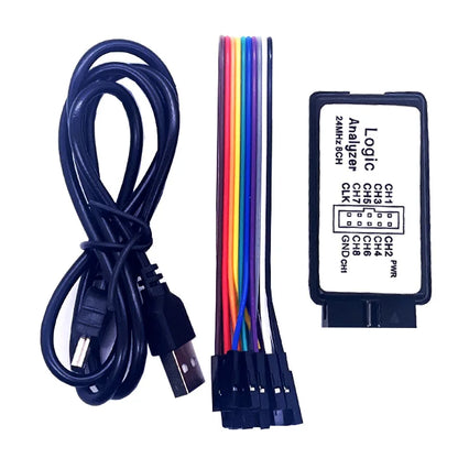 USB Logic Analyzer 24MHz Mini Digital Device 8 Channels - Smarsty