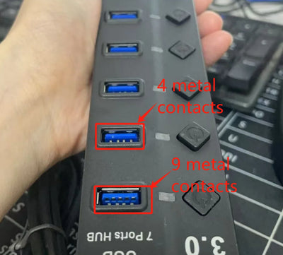 USB 3.0 Hub 7 Port High Speed Powered Switch Cable - Smarsty