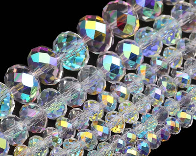 Austrian Crystal Beads Transparent AB Finish Various Sizes - Smarsty