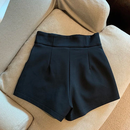 Women Shorts T2 Black Shorts Women Harajuku Elegance High Waisted Shorts A Line Slim Casual Hot Girl Straight Pants Sexy - Smarsty