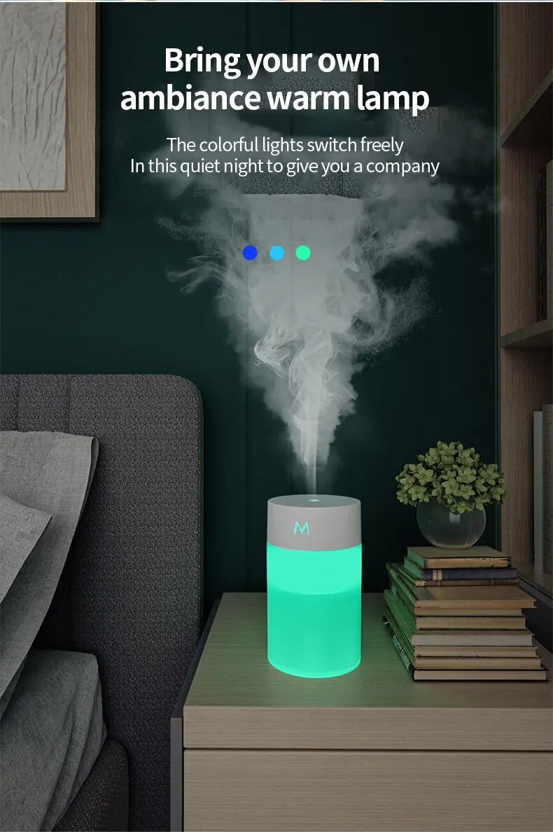 Portable Ultrasonic Aromatherapy Diffuser with LED Lamp - Smarsty
