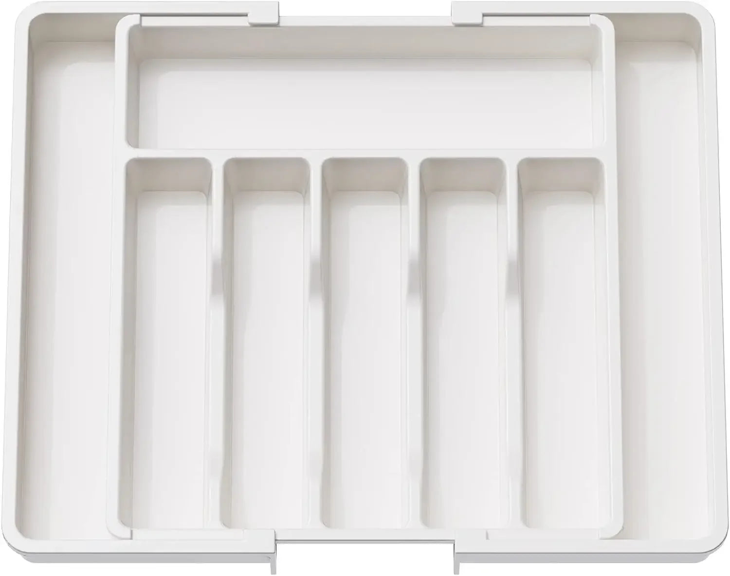 Adjustable Kitchen Storage Organizer Tray – Plastic Multifunctional Drawer Organizer for Kitchen Counter Utensils