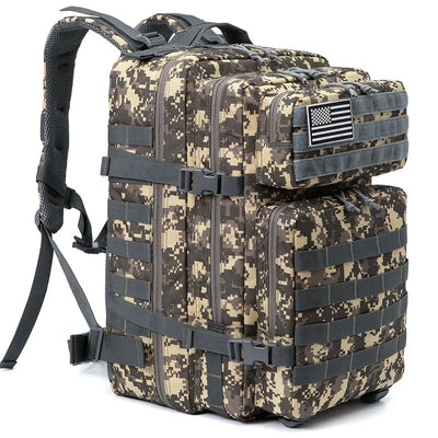 45L Tactical Backpack Large Capacity Outdoor Rucksack 3 Day Fitness Hiking Bag Hiking Camping Gear Backpacks - Smarsty