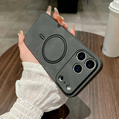 For Magsafe Leather Shockproof Phone Cases For iPhone 17 16 15 14 13 12 11 Pro Max 16e Plus Air Magnetic Wireless Charge Cover - Smarsty