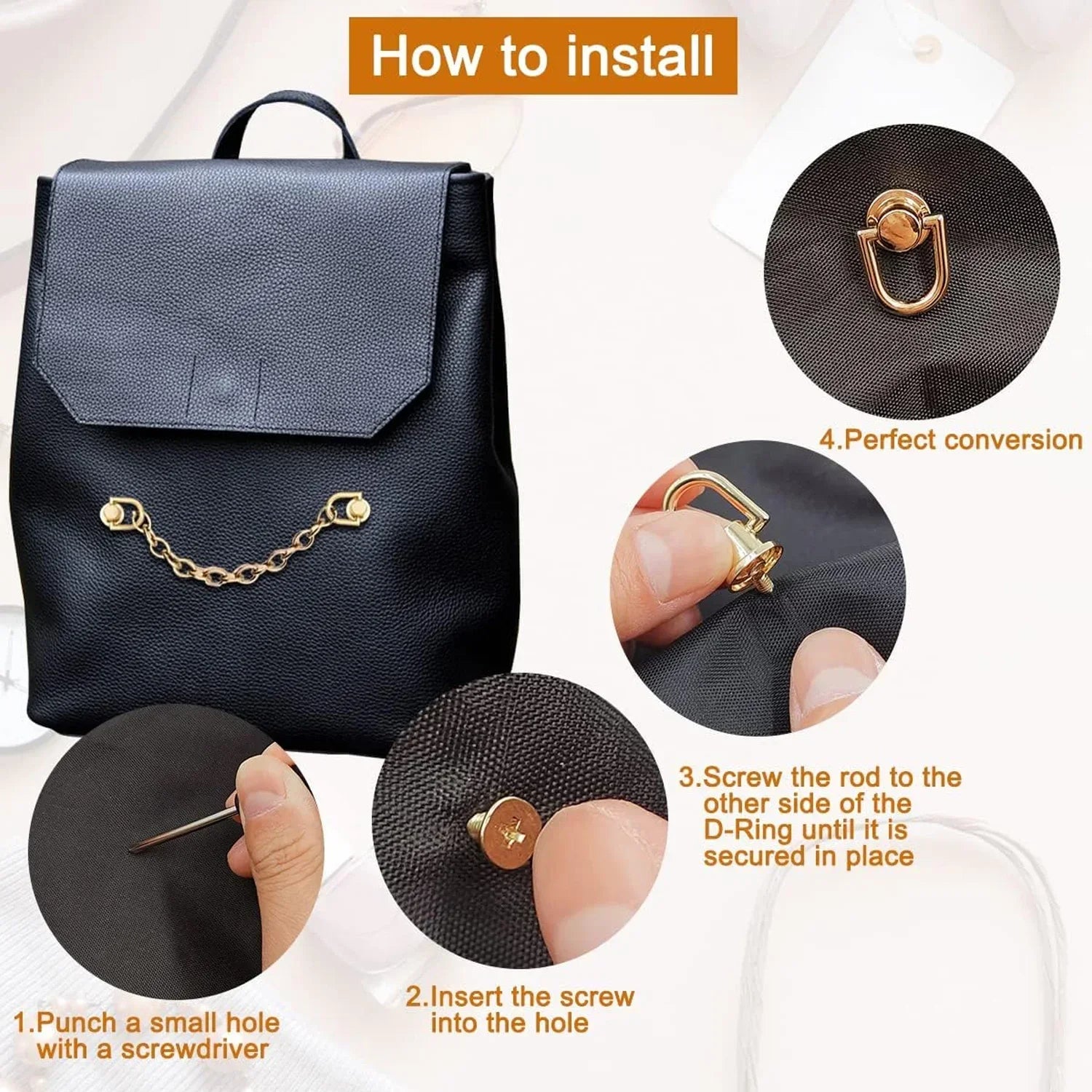Flat Purse Chain Strap Crossbody Bag Replacement Strap with Metal Buckles for Wallet Purse Bags Replacement Strap