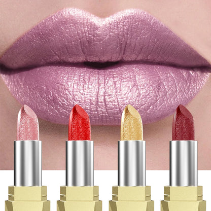 Bold Metallic Lipstick Set for Long Lasting Shine - Smarsty