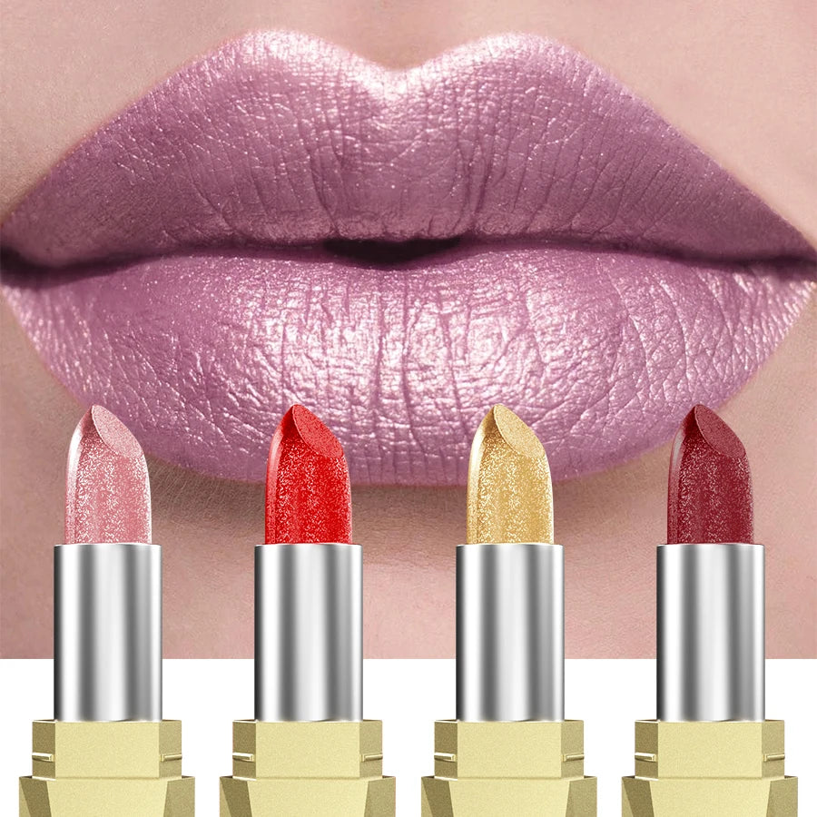 Bold Metallic Lipstick Set for Long Lasting Shine - Smarsty
