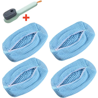 1/2/4PCS Shoe Washing Machine Bag with Liquid Shoe Brush Set Durable Laundry Shoe Bag and Soft Bristle Clean Brush for All Shoes - Smarsty