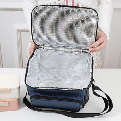 Insulated Portable Lunch Bag With Adjustable Shoulder Strap - Smarsty