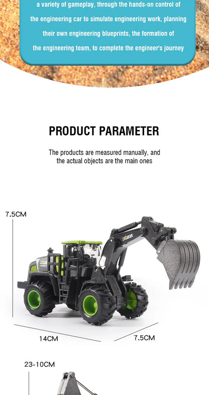 1/50 Model Car Bulldozer Truck Excavator Crane Forklift Construction Engineering Vehicle Toys for Boys Children Educational Toys by Smarsty