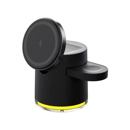 Qi2 3 In 1 Wireless Charger Station With Night Lamp - Smarsty