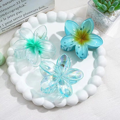 3Pcs Summer Flower Hair Claw Clips Secure Hold For Women - Smarsty