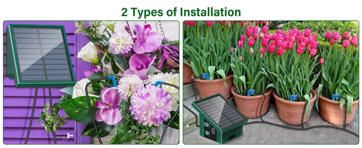 Solar Powered Automatic Drip Irrigation System for Gardens - Smarsty