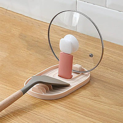 1pcs Polychrome Foldable Nordic Style Pot Holder Lid Shovel Storage Rack Practical Multifunctional Utensils for Kitchen Supplies by Smarsty