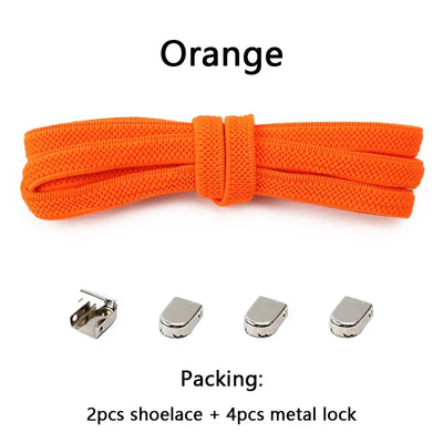 No Tie Shoe Laces Flat Elastic Shoelaces for Sneakers Tieless Shoelace Expand Shoestrings One Size Fits All Adult and Kids Shoes - Smarsty